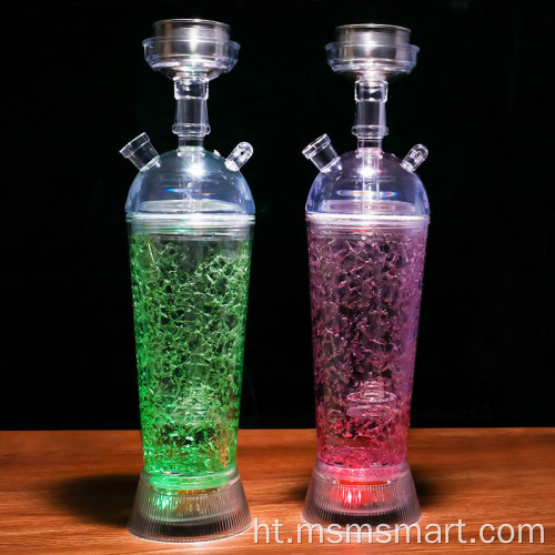 Customnewest konsepsyon dirije shisha pòch plastik mini narguilé